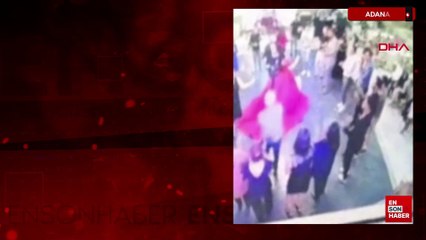 Adana'da dev avize pistte dans eden gelinin üzerine düştü