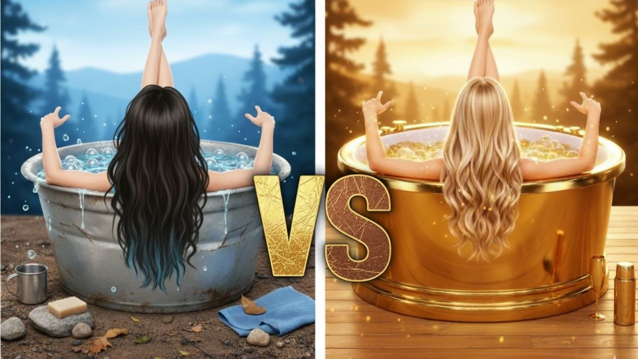 Fille Giga-Riche dans la NATURE SAUVAGE ! Astuces de Survie à 1 $ vs 10 000 $ !