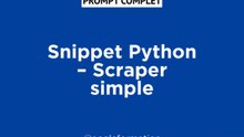 Snippet Python – Scraper simple