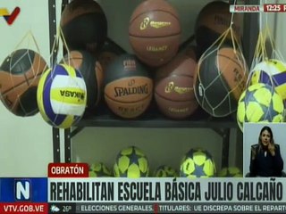 Rehabilitada Escuela Básica Nacional Julio Calcaño en el estado Miranda