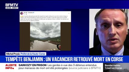 Touriste mort en Haute-Corse: "Il a été emporté par une montée de la rivière Le Fango", explique le préfet de la Haute-Corse