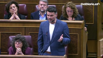 Rufián, al PP: "Que Mazón se estudie bien la comisión de la dana porque nos vamos a acordar de los muertos que lleva a su espalda"