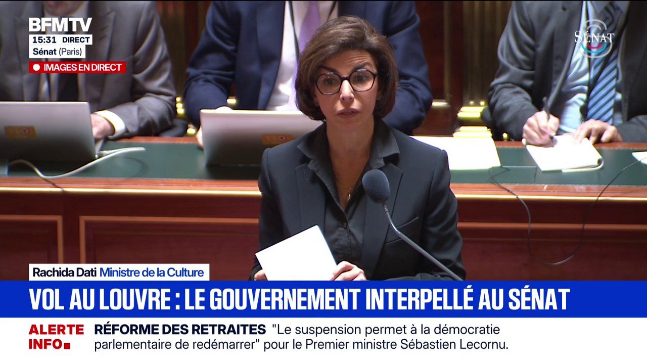Cambriolage au Louvre: Rachida Dati affirme que les alarmes ont fonctionné