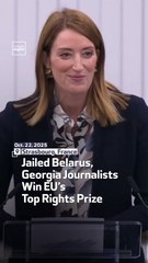 Jailed Belarus, Georgia Journalists Win EU’s Top Rights Prize