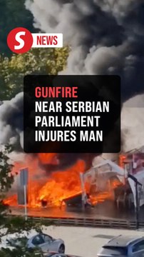 Man seriously injured after shots fired outside Serbian parliament