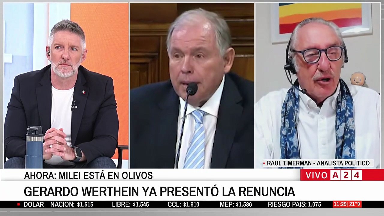 Cambios en el gabinete: el canciller Gerardo Werthein le presentó su renuncia a Javier Milei