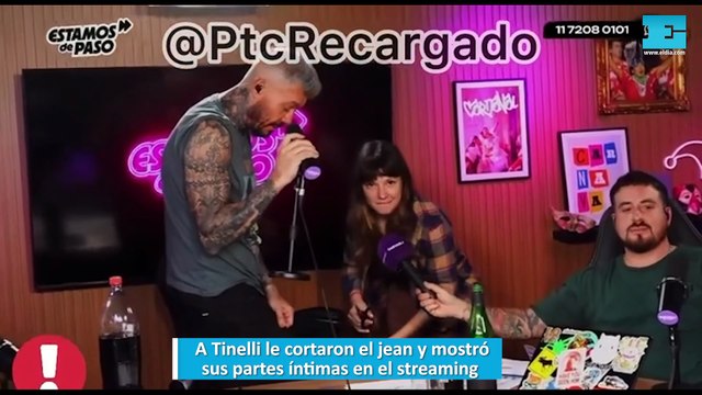 A Tinelli le cortaron el jean y mostró sus partes íntimas en el streaming