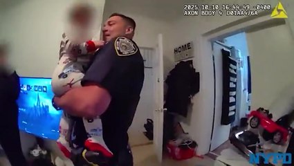 Quick-thinking cops save baby from choking in newly-released body cam footage