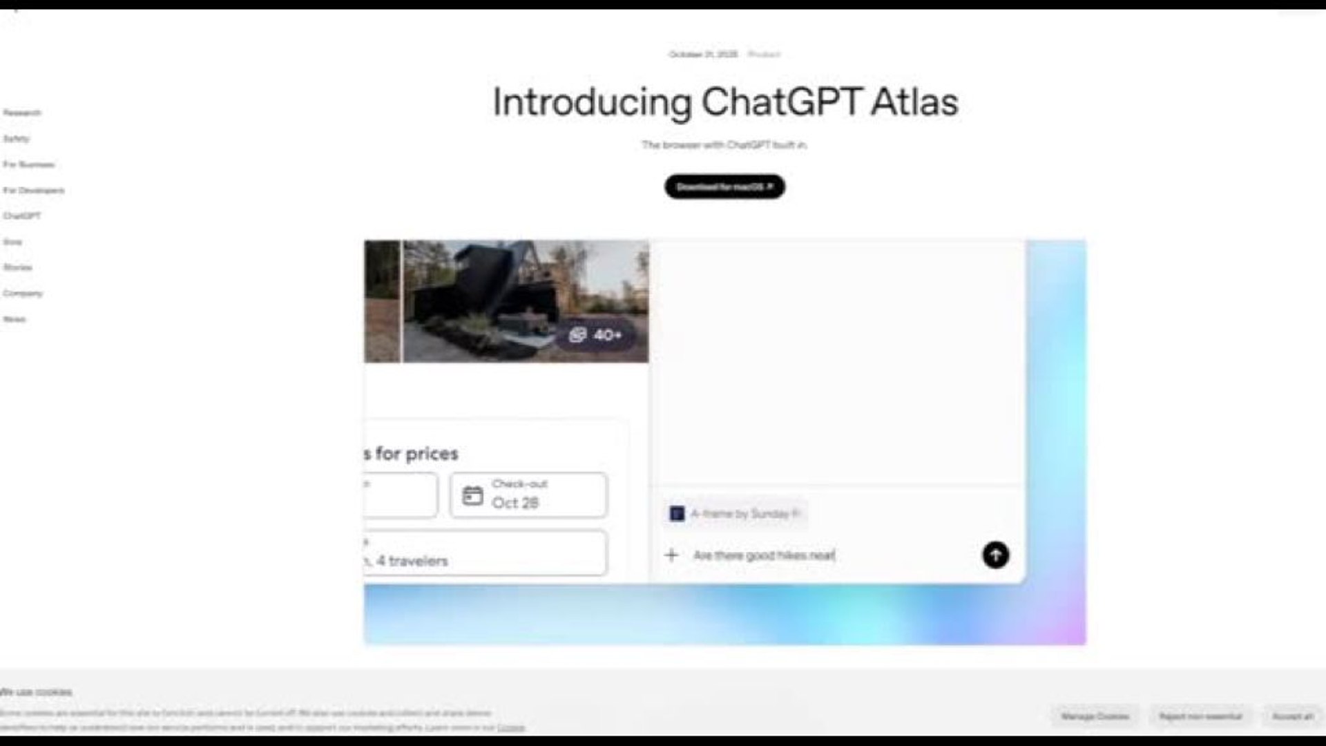 OpenAI lancia Atlas, il primo browser con ChatGpt