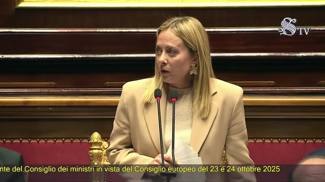 Roma - Comunicazioni in vista del Consiglio europeo del 23 ottobre: replica del Presidente Meloni in Senato (22.10.25)