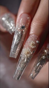 💎 Elegant 3D Nail Designs That Shine Like Diamonds