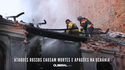Ataques russos causam mortes e apagões na Ucrânia