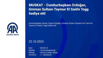 Cumhurbaşkanı Erdoğan, Umman Sultanı Teymur El Said'e Togg hediye etti