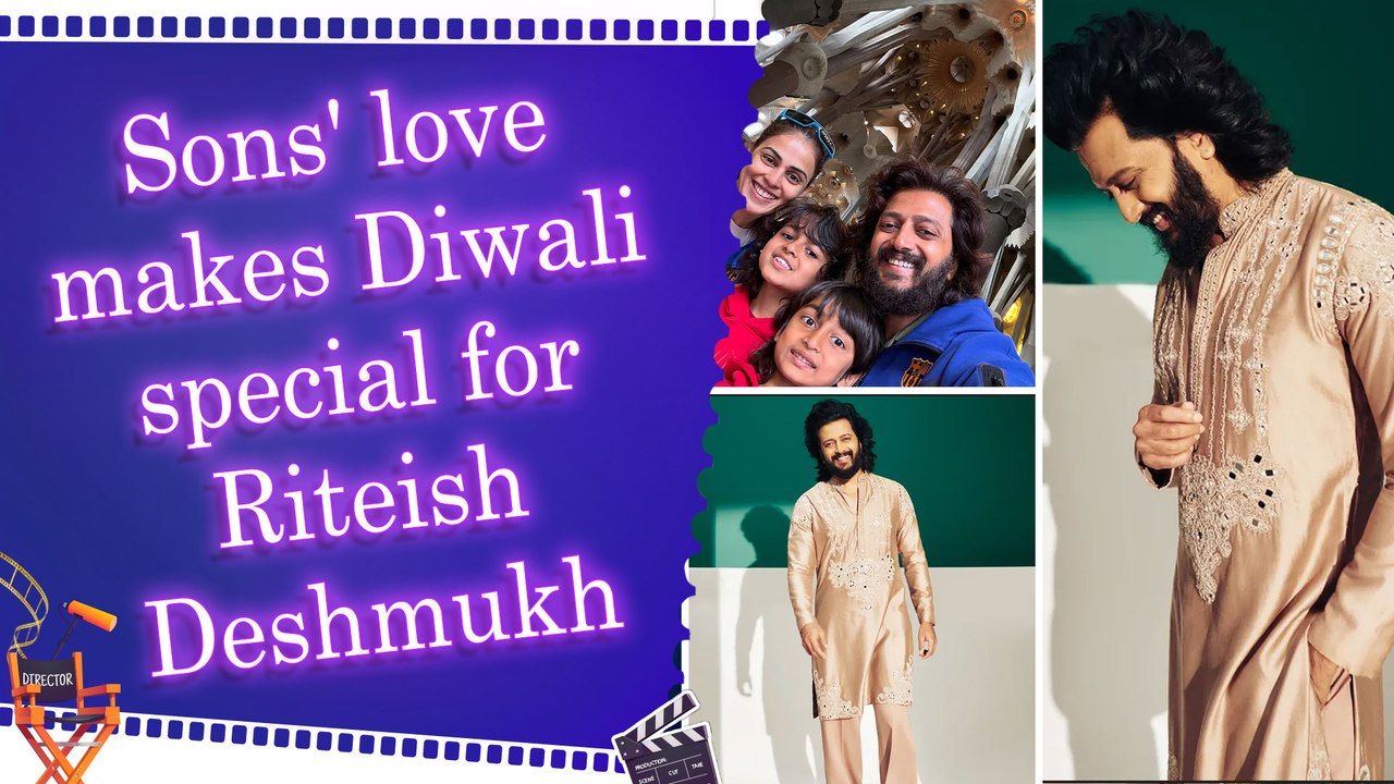 Riteish Deshmukh's sons say 'Diwali lunch will never be the same' as he is busy shooting