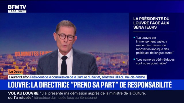 Cambriolage au Louvre: Il y a beaucoup d'impensés en matière de sécurité au niveau du Louvre , affirme Laurent Lafon (président de la commission de la Culture du Sénat)