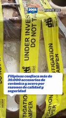 Filipinas confisca más de 30.000 accesorios de cerámica y acero por razones de calidad y seguridad