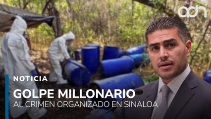 Golpe millonario al crimen organizado aseguran drogas y laboratorio en Culiacán, Sinaloa