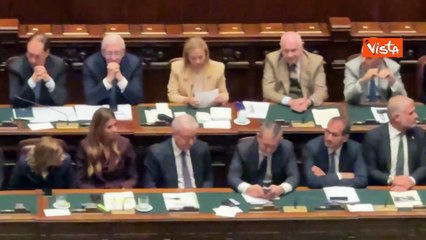Meloni va via al termine della sua replica discussione su Consiglio europeo in Aula a Montecitorio
