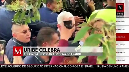 Álvaro Uribe celebra revocación de su condena por fraude y soborno