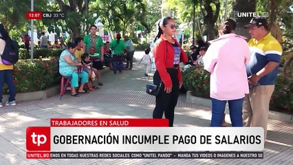 Personal de salud protesta por sueldos impagos