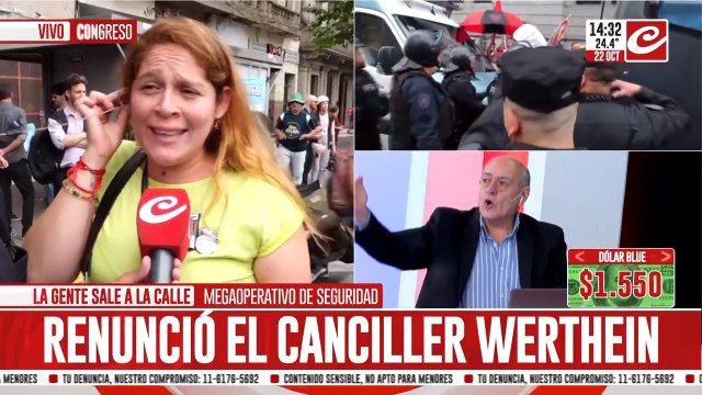 Máxima tensión en el Congreso: enfrentamientos entre manifestantes y la Policía Federal