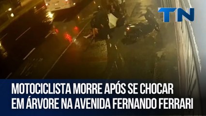 Motociclista morre após se chocar em árvore na Avenida Fernando Ferrari