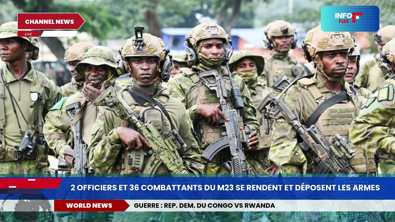 RDC  2 officiers et 36 combattants du M23 se rendent et déposent les armes #RDC #M23 #Goma
