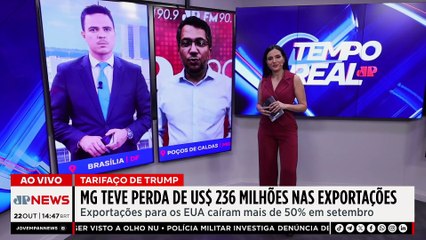 Minas Gerais perde US$ 236 milhões em exportações com tarifaço de Trump | TEMPO REAL