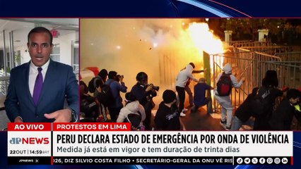 Presidente do Peru declara estado de emergência na capital Lima | TEMPO REAL