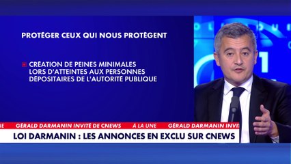 Gérald Darmanin : «La peine minimale sera d'un an de prison pour les agresseurs de policiers» 