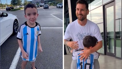 Messi conoce a un niño con su misma condición de crecimiento