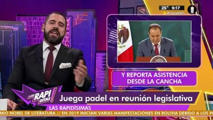 Cuauhtémoc Blanco juega padel durante reunión legislativa