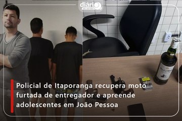 Policial de Itaporanga recupera moto furtada de entregador e apreende adolescentes em João Pessoa
