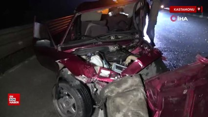 Kastamonu’da zincirleme trafik kazasında Tofaş hurda yığınına döndü