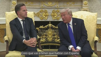 El gesto del secretario general de la OTAN cuando Trump vuelve a faltar el respeto a España