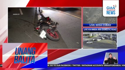 Rider, sugatan matapos sumalpok sa motorsiklo ng MMDA traffic enforcer | Unang Balita
