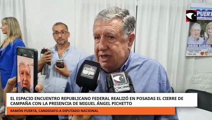 El espacio Encuentro Republicano Federal realizó en Posadas el cierre de campaña con la presencia de Miguel Ángel Pichetto
