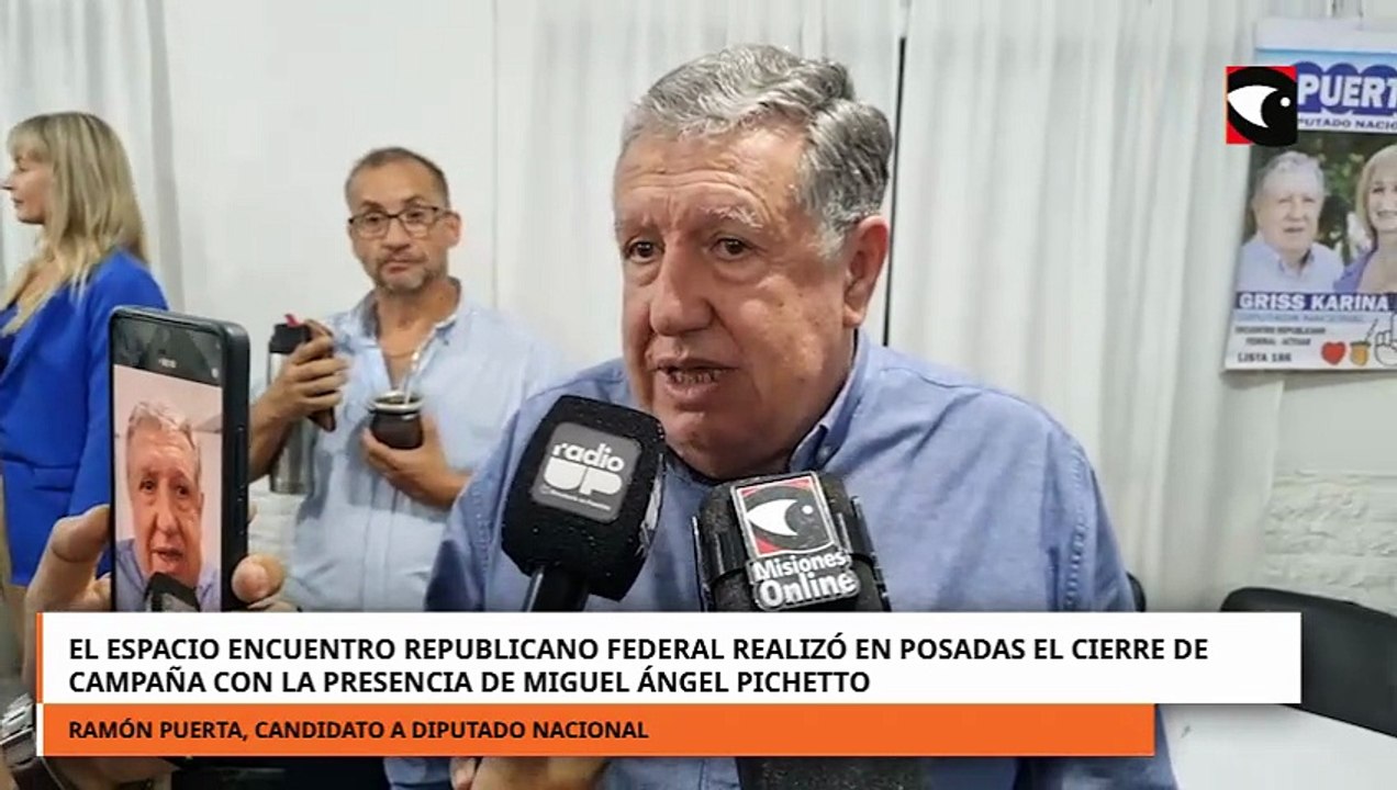 El espacio Encuentro Republicano Federal realizó en Posadas el cierre de campaña con la presencia de Miguel Ángel Pichetto