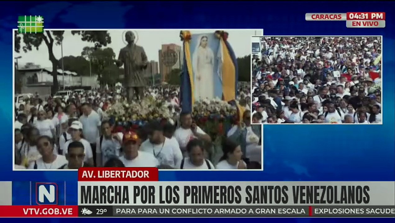 Con fe y devoción venezolanos marcharon en honor a los primeros Santos venezolanos