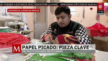 La elaboración del papel picado, un oficio generacional que se rehúsa a la utilización de máquinas
