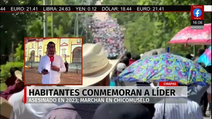 Marcha en Chicomuselo por el profesor Artemio, asesinado por la lucha contra el crimen organizado