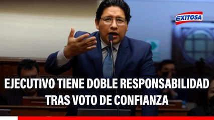 Ilich López tras voto de confianza: Ejecutivo tiene el doble de responsabilidad