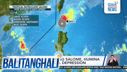 PAGASA - Bagyong Salome, humina bilang tropical depression | Balitanghali