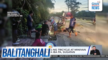 1, patay sa salpukan ng tricycle at minivan sa Brgy. Cabug; 4 na iba pa, sugatan | Balitanghali