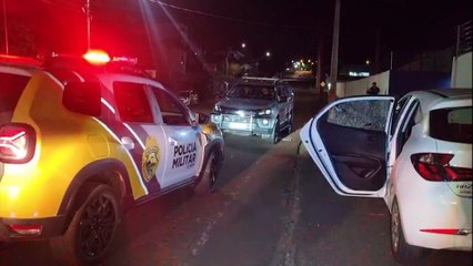 Motorista de aplicativo fica ferido após HB20 ser crivado com 11 tiros em Cascavel