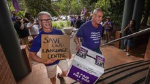 UON staff strike: Staff march on the chancellery in protest. 23rd October 2025, Newcastle Herald
