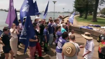 Disability workers rally in NSW city of Newcastle over proposed cuts