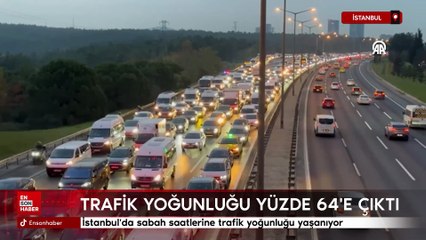 İstanbul'da sabah saatlerine trafik yoğunluğu yaşanıyor