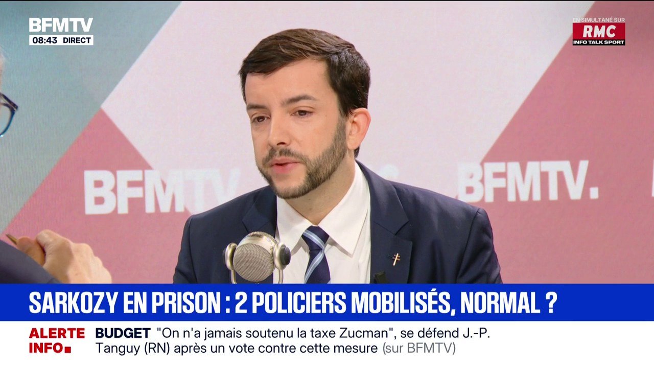 Incarcération de Nicolas Sarkozy: "Le traitement de monsieur Sarkozy ne pouvait pas être un traitement comme un autre", estime Jean-Philippe Tanguy (RN)