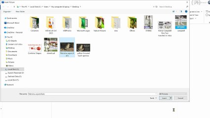 How to put text above image in word